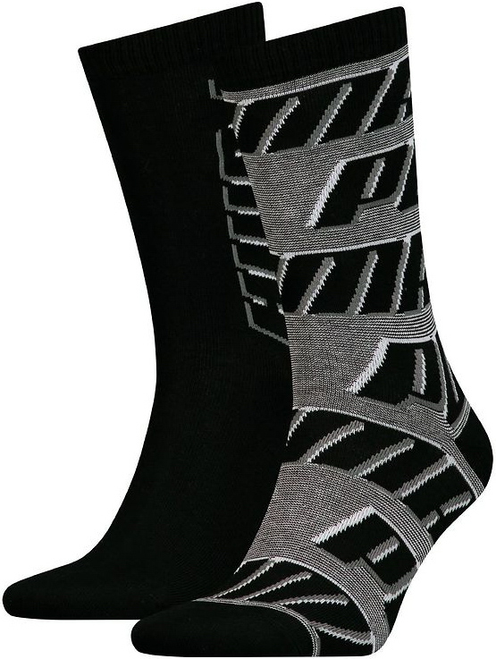 Ponožky Puma Sock All Over Logo 2P Black|35-38