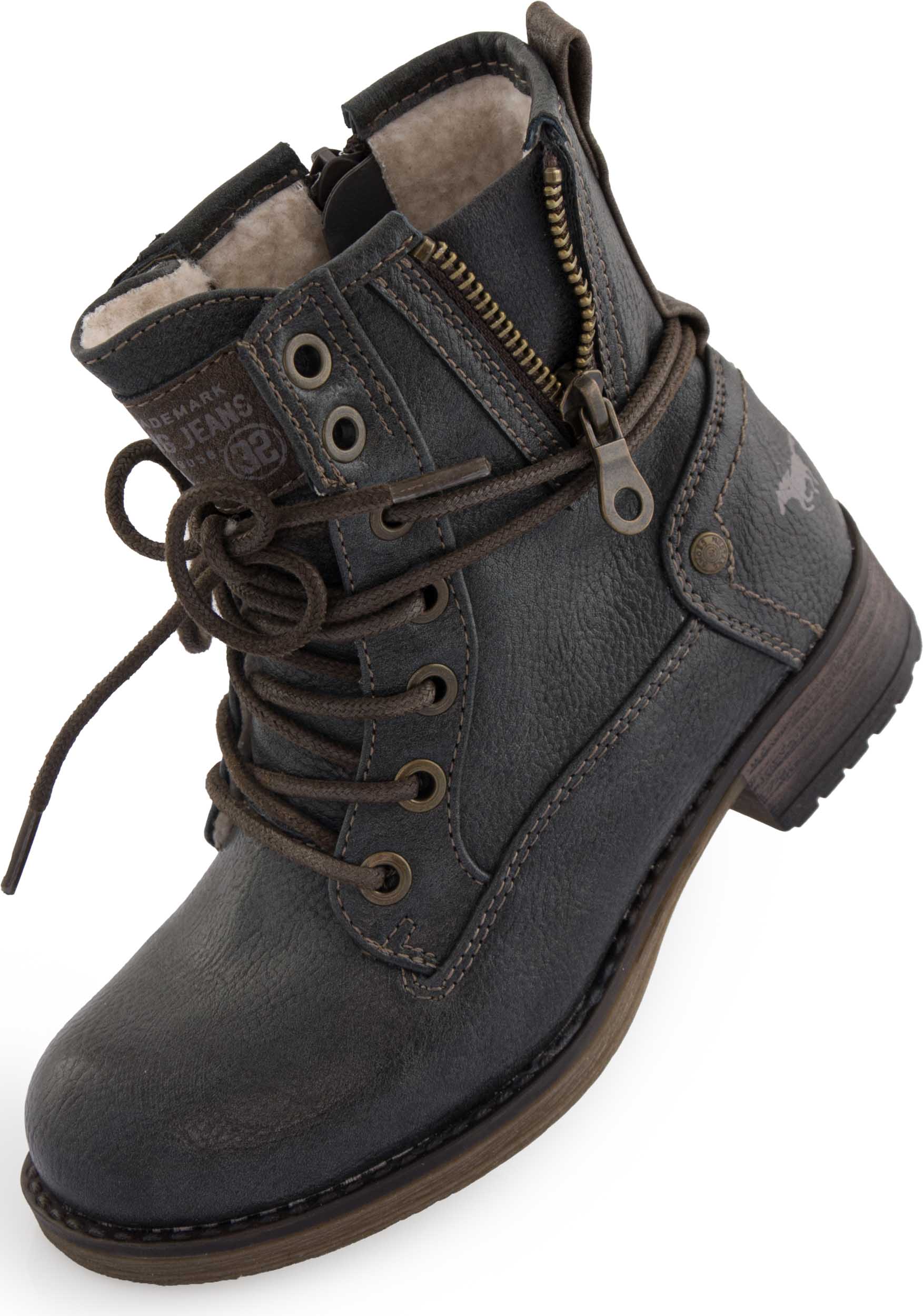 Dětské zimní boty Mustang Schnürboot Kinder Mädchen Anthrazit