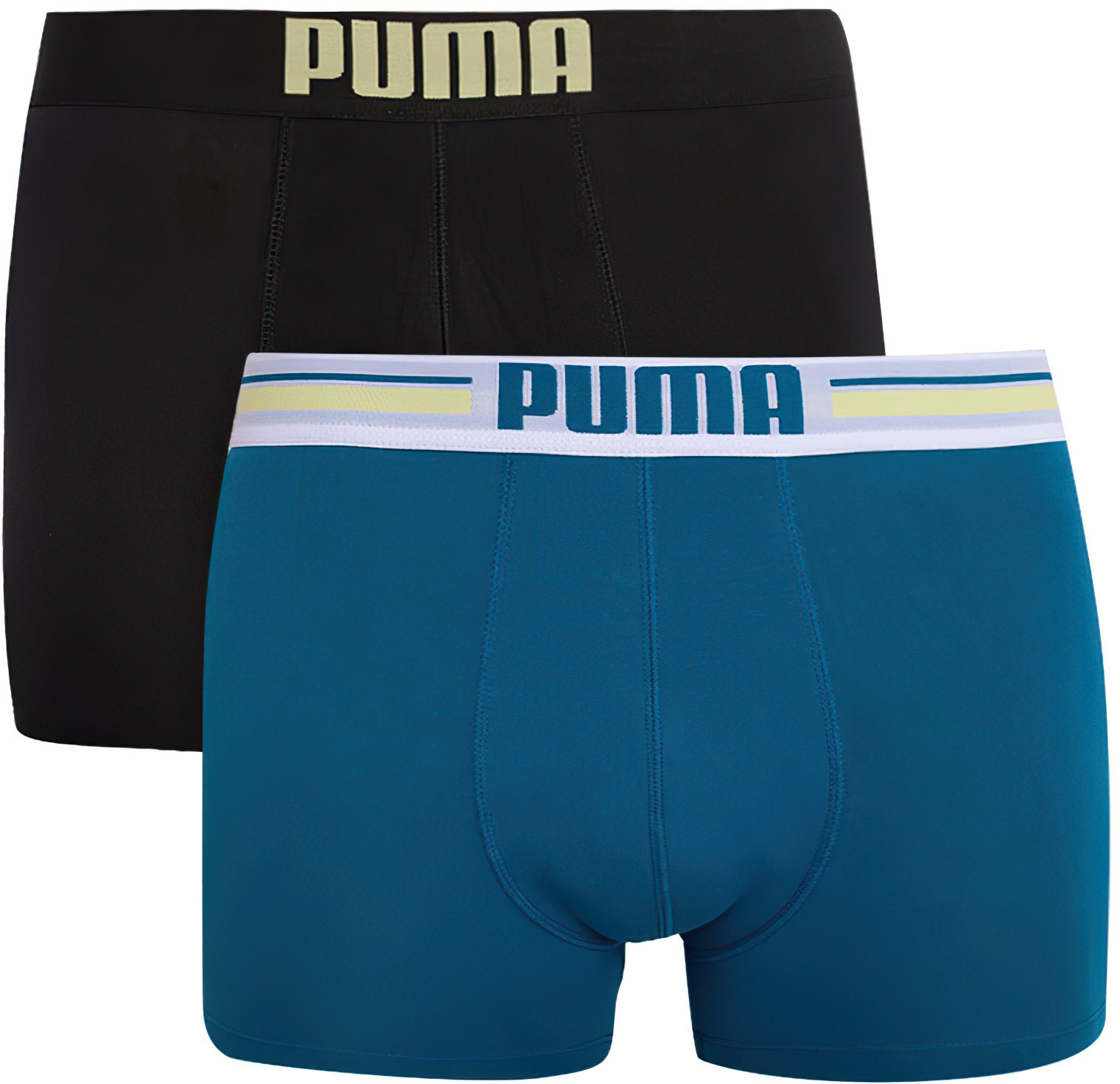 Pánské boxerky Puma Placed Logo Boxer 2-Pack Petrol Blue|M