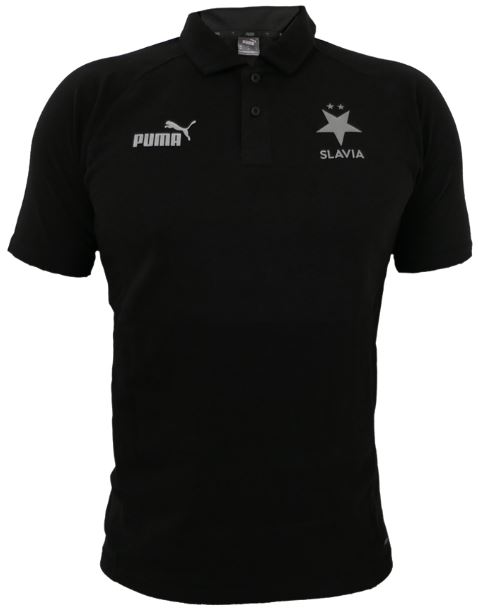 Pánské polotriko Slavia Puma TeamFinal Casual Polo black|S