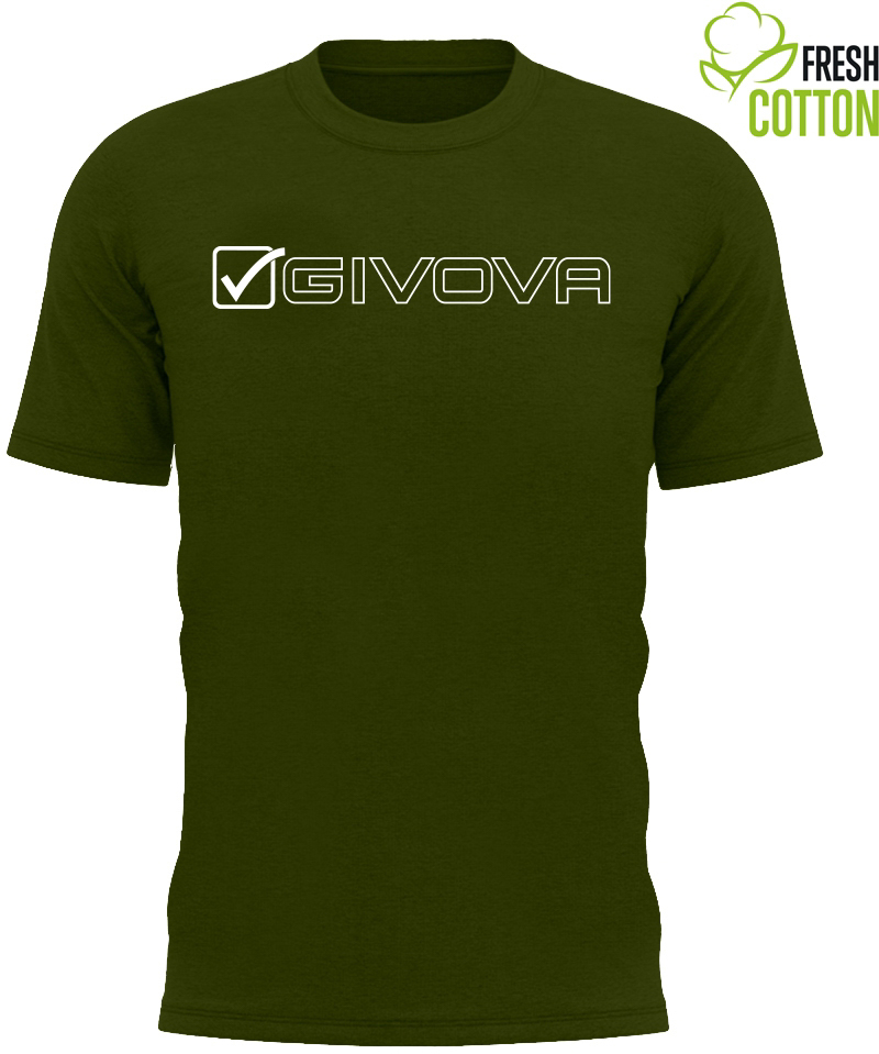 Bavlněné triko GIVOVA Mondo green militare|2XL
