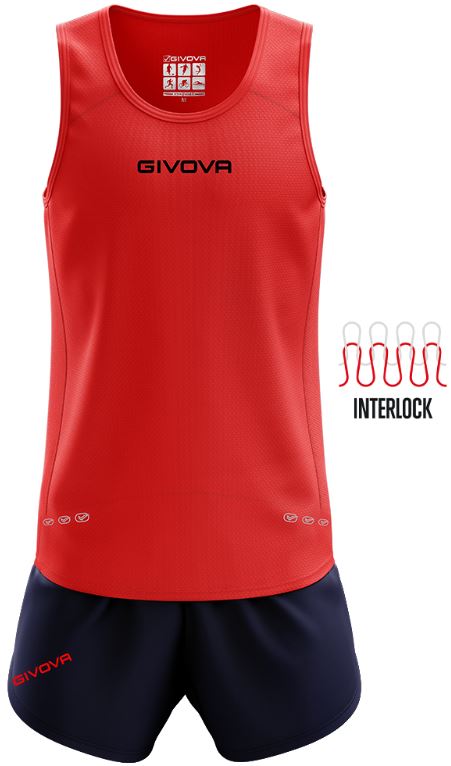 Běžecký set GIVOVA Kit New York red-blue|L