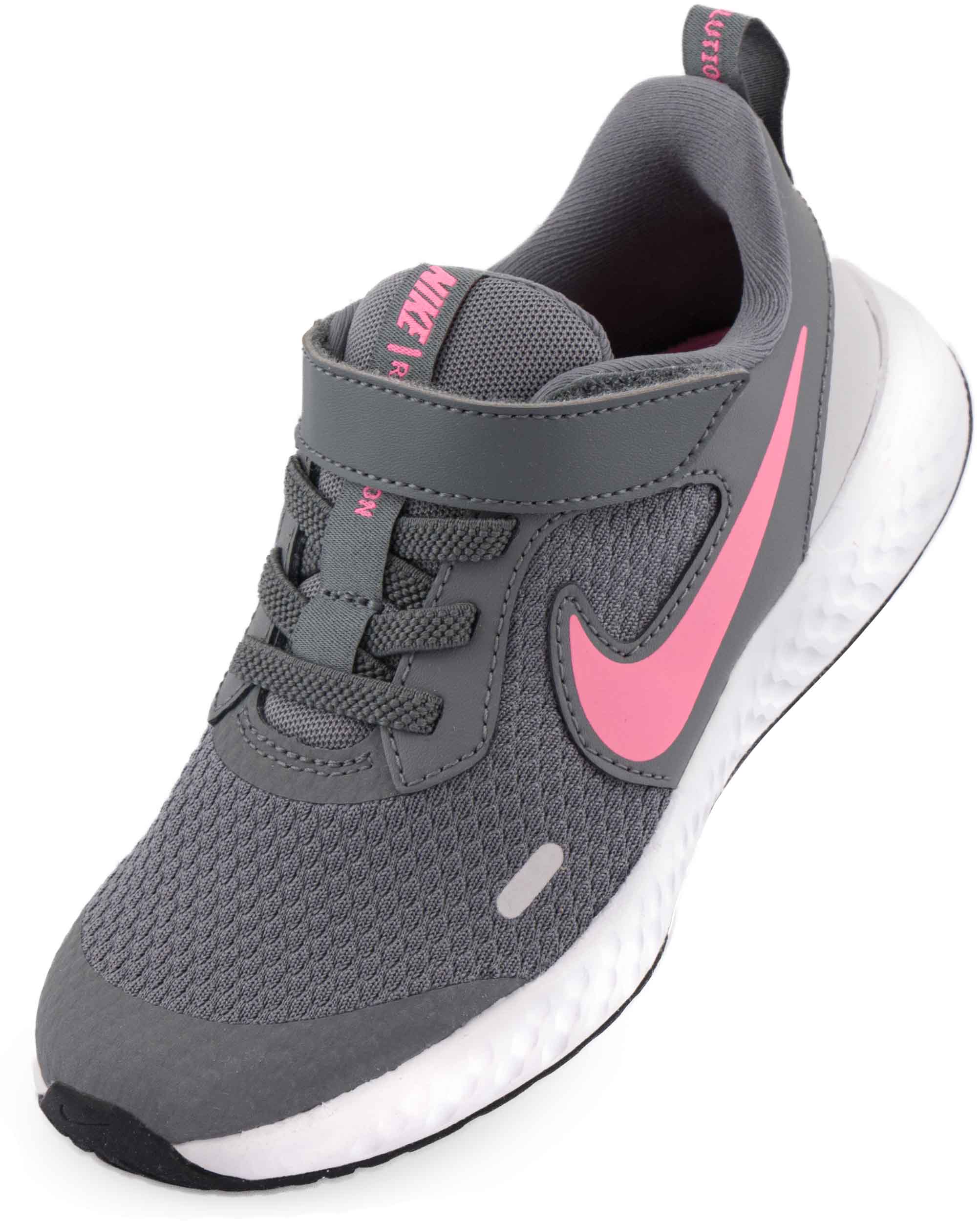 Dětská obuv Nike Jr Revolution 5 Psv Grey/Pink|27,5