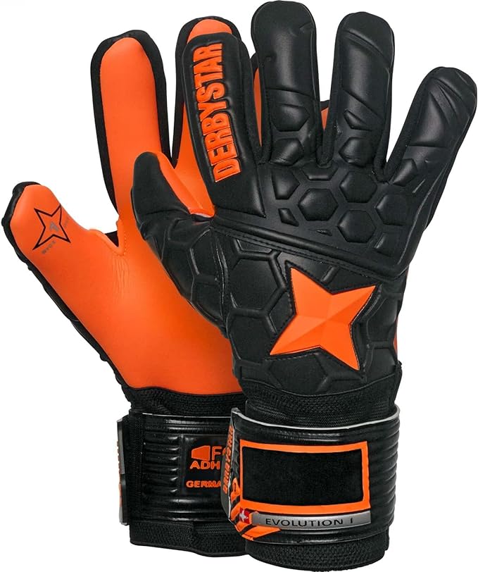 Brankářské rukavice DERBYSTAR Evolution Black-Orange|10