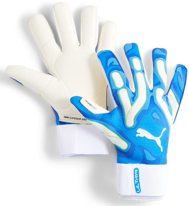 Brankářské rukavice Puma Unisex Ultra Ultimate Hybrid Blue-White|9