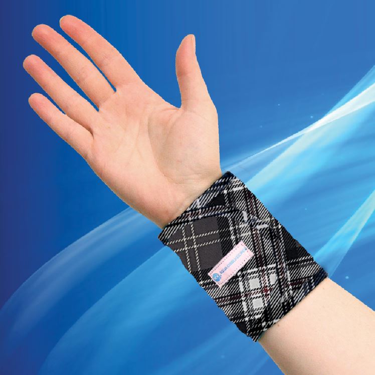 Aqua Coolkeeper Cooling Wristband Scottish Grey|M