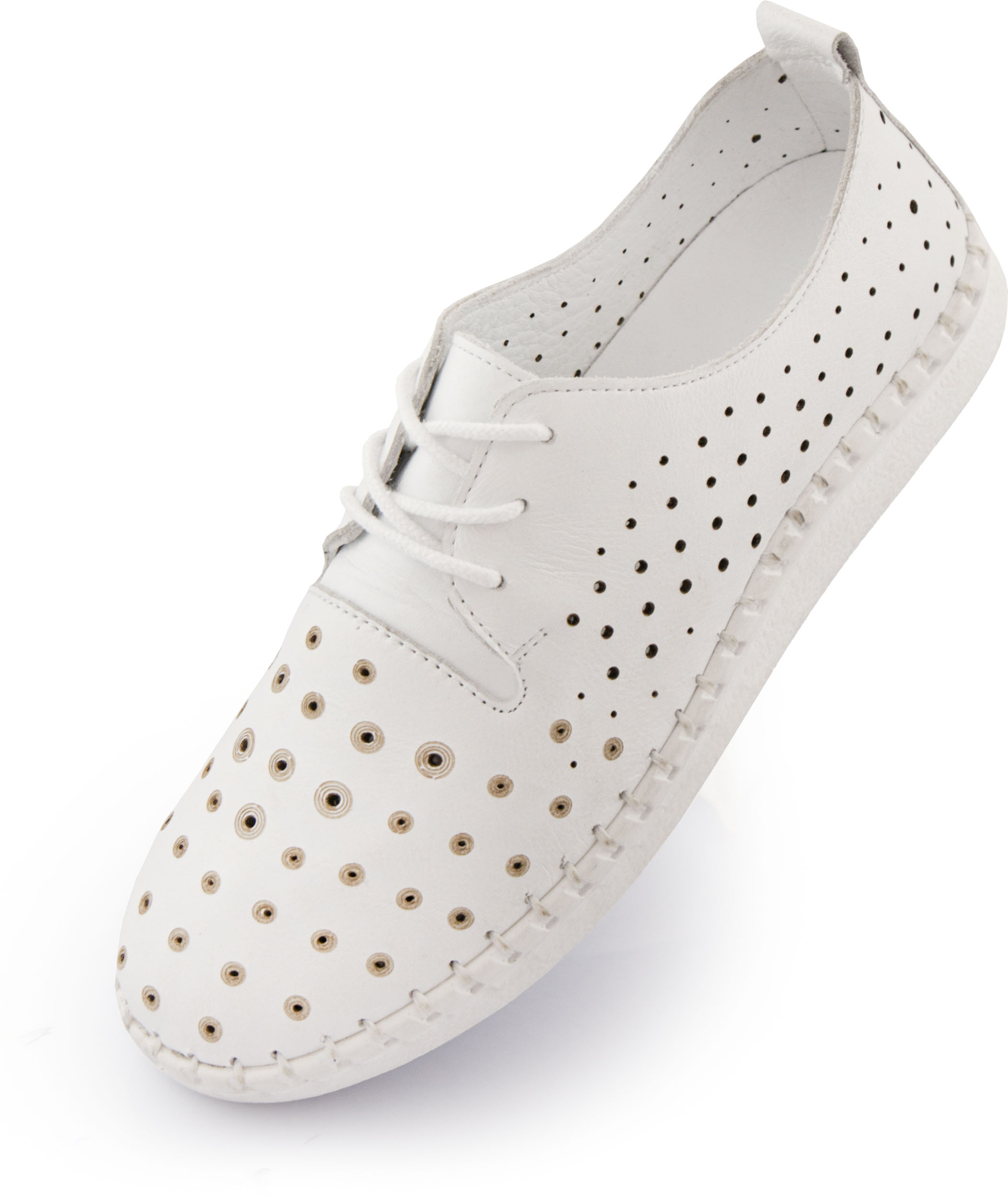 Dámské kožené letní boty NELL White|38