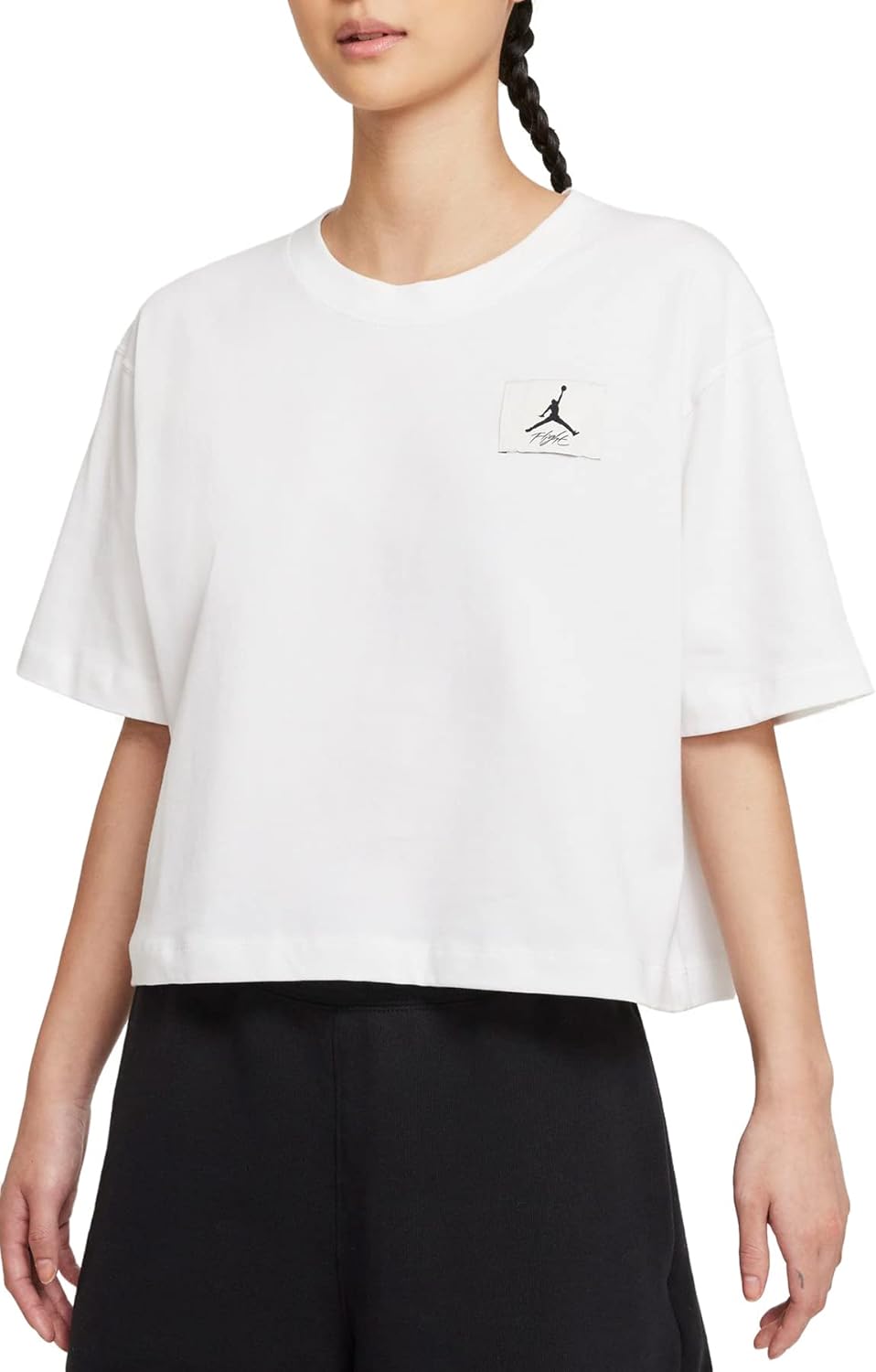 Dámské triko Nike Air Jordan White Essential Boxy|L