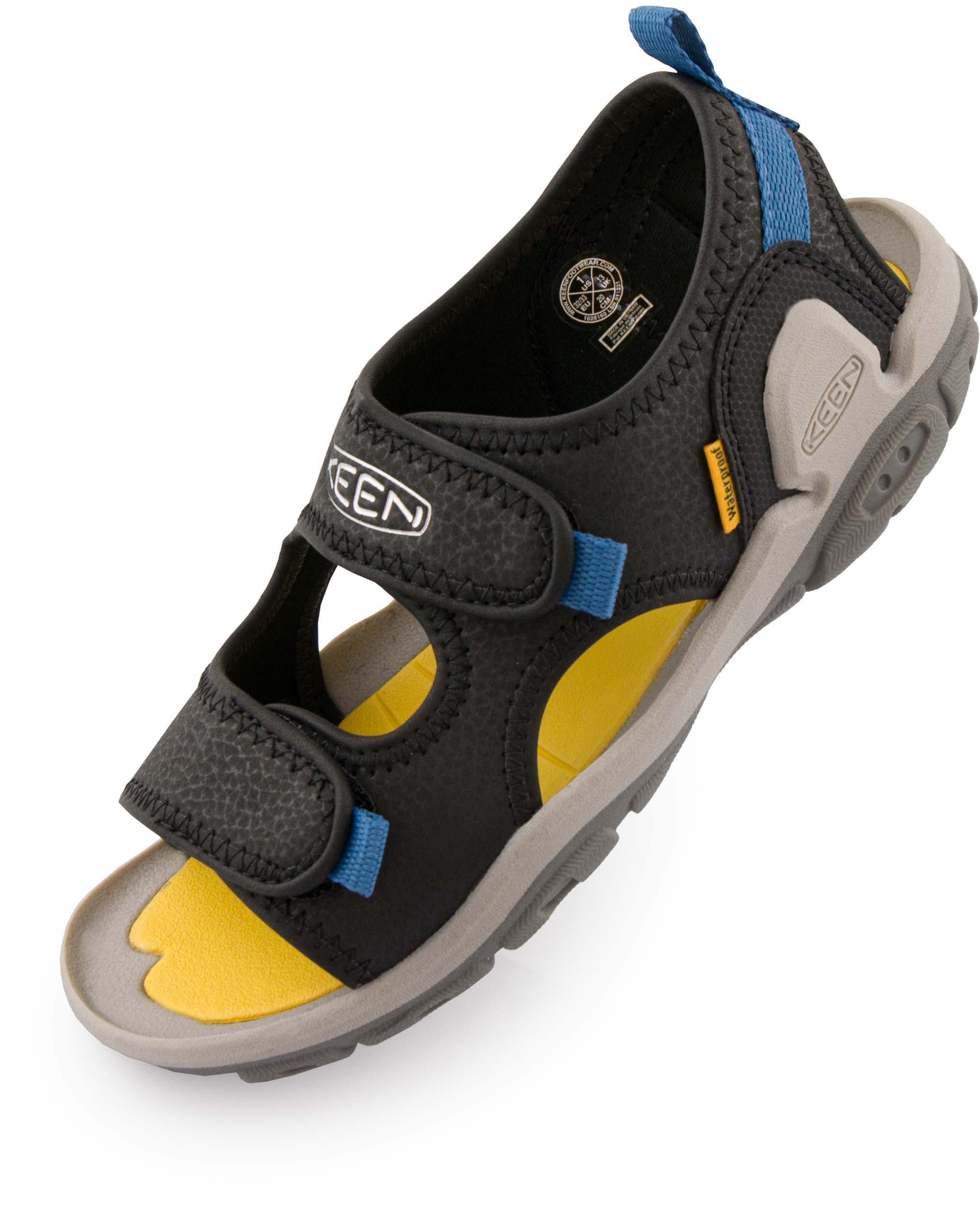 Dětské sandály Keen Jr Knotch Creek OT Black-Yellow|32-33