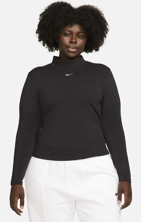 Dámské triko Nike Essential Long Sleeve Mock Top (Plus Size)|2X