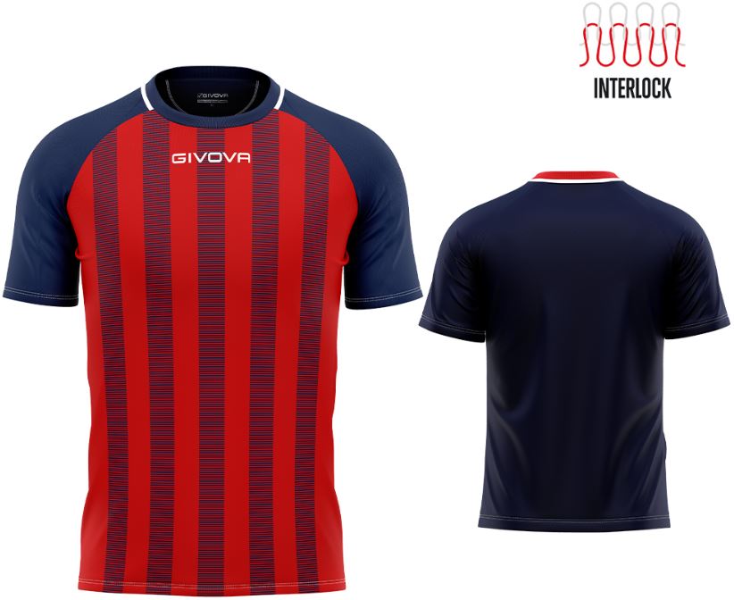 Sportovní triko GIVOVA Rugby blue-red|XL