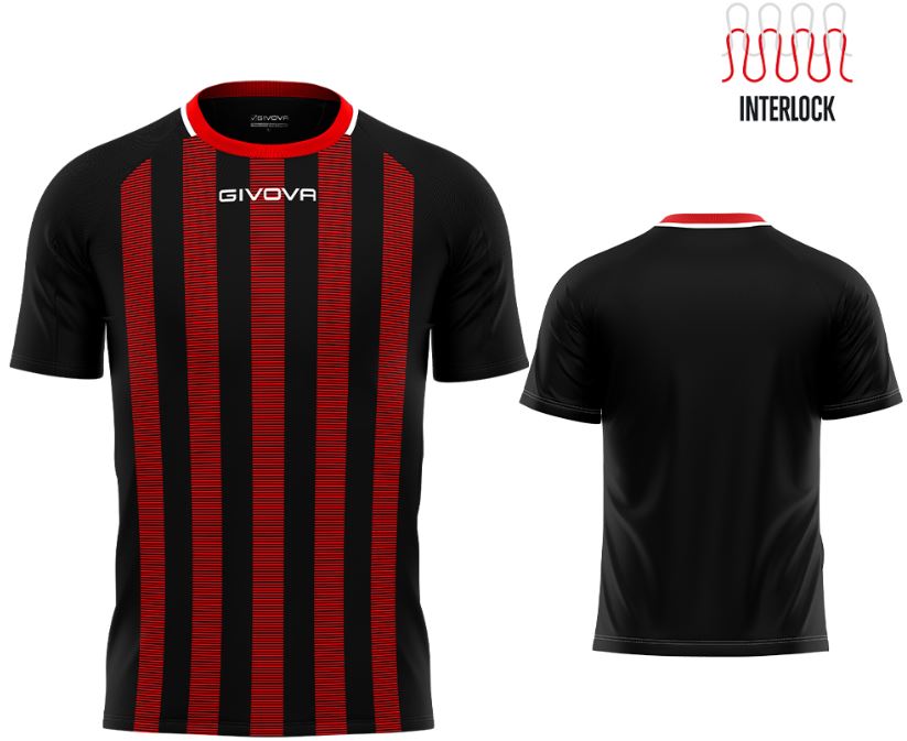 Sportovní triko GIVOVA Rugby black-red|XL