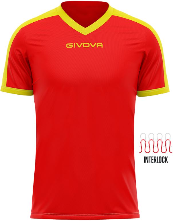 Sportovní triko GIVOVA Revolution red-yellow|L