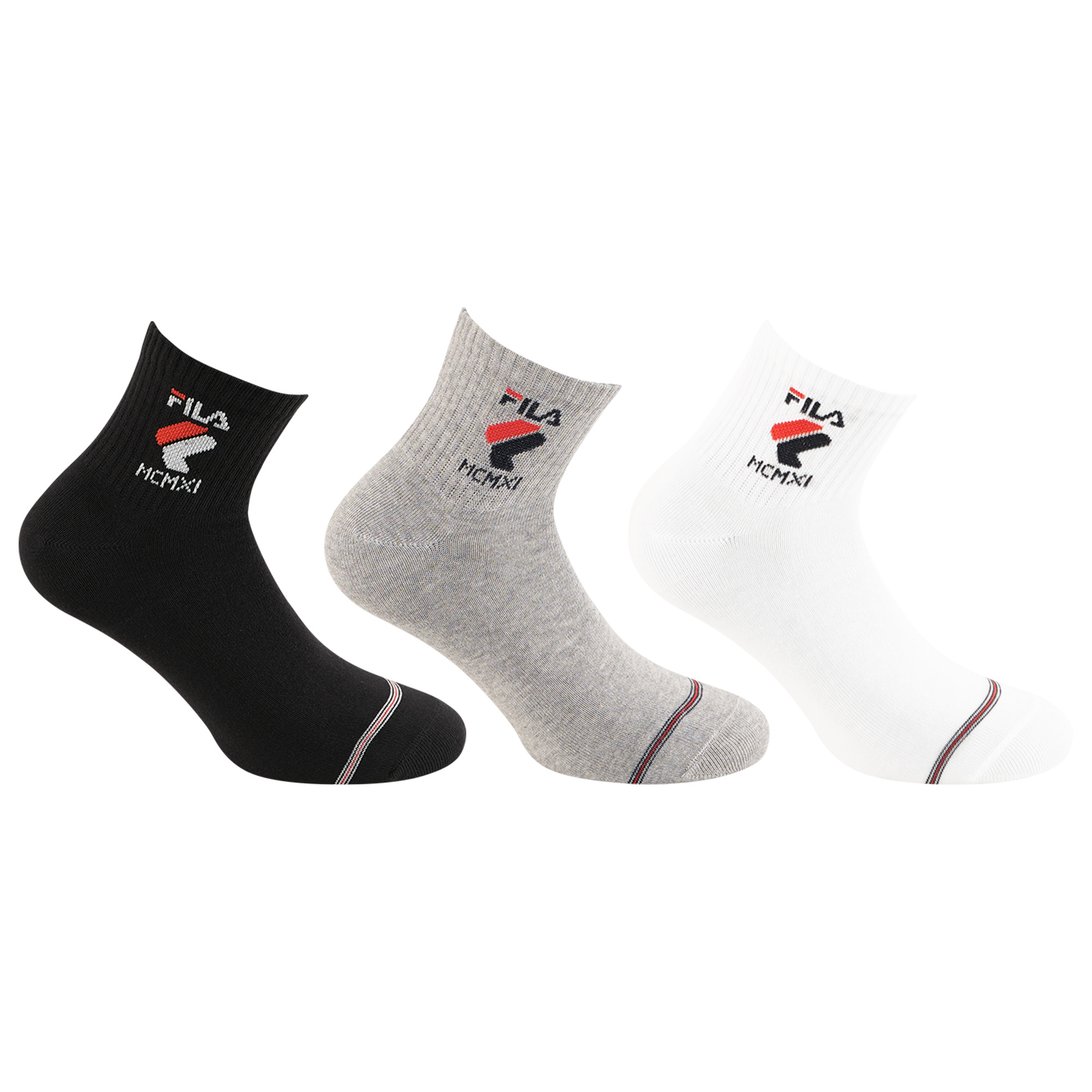 Ponožky FILA Unisex Quarter Navy-Grey-White