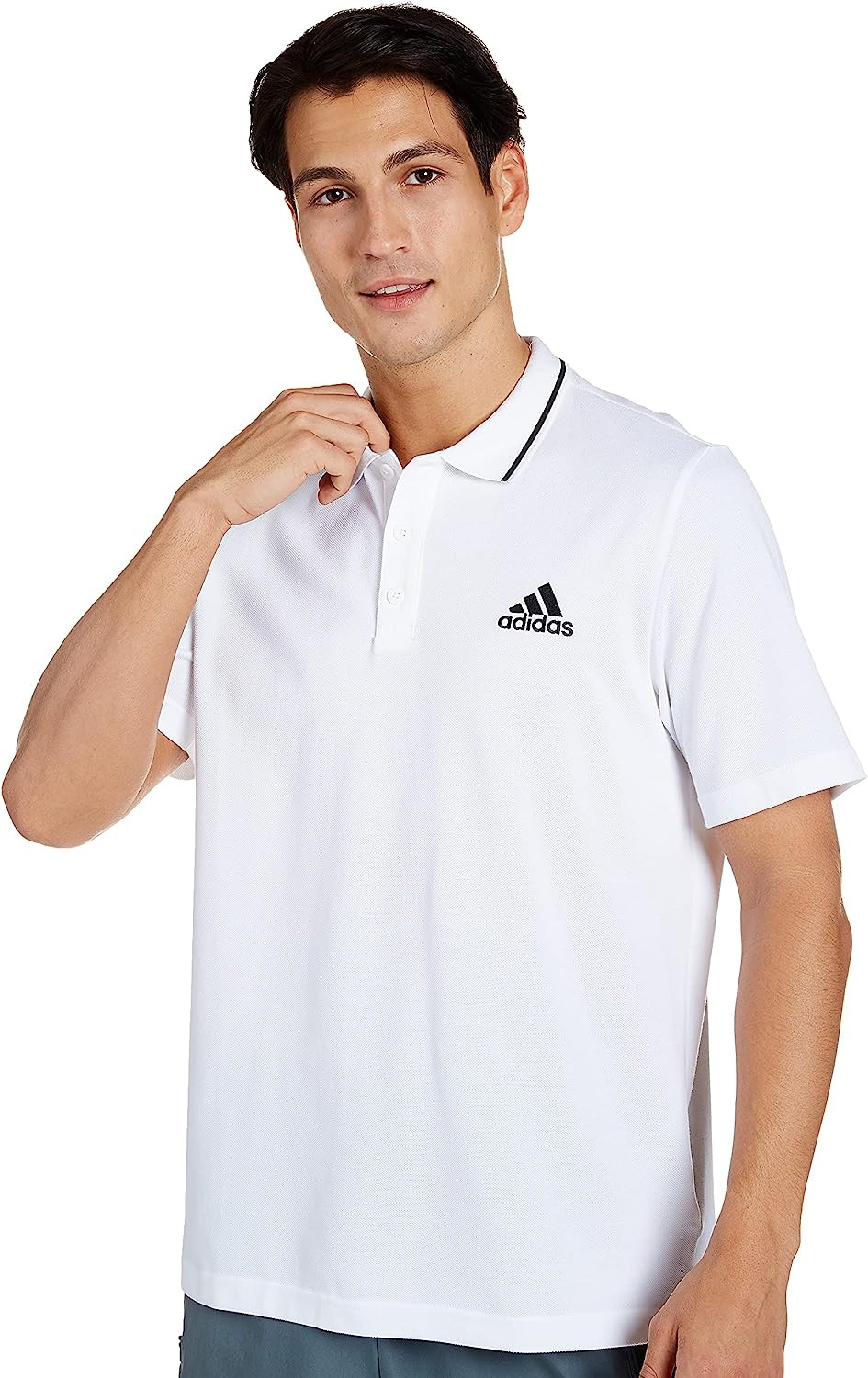 Pánské triko Adidas Essentails Aeroready Pique Small Logo Polo Shirt|2
