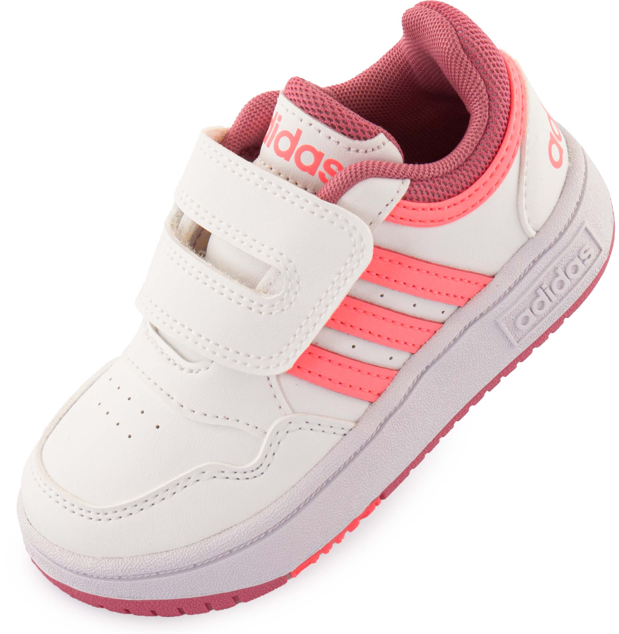 Dětské boty Adidas Jr Hoops White-Pink|24