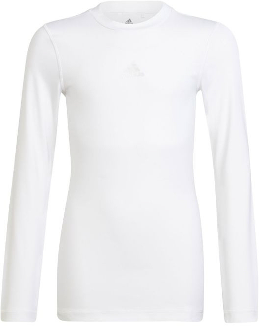 Dětské termo triko Adidas Jr Techfit LS T-Shirt White|152