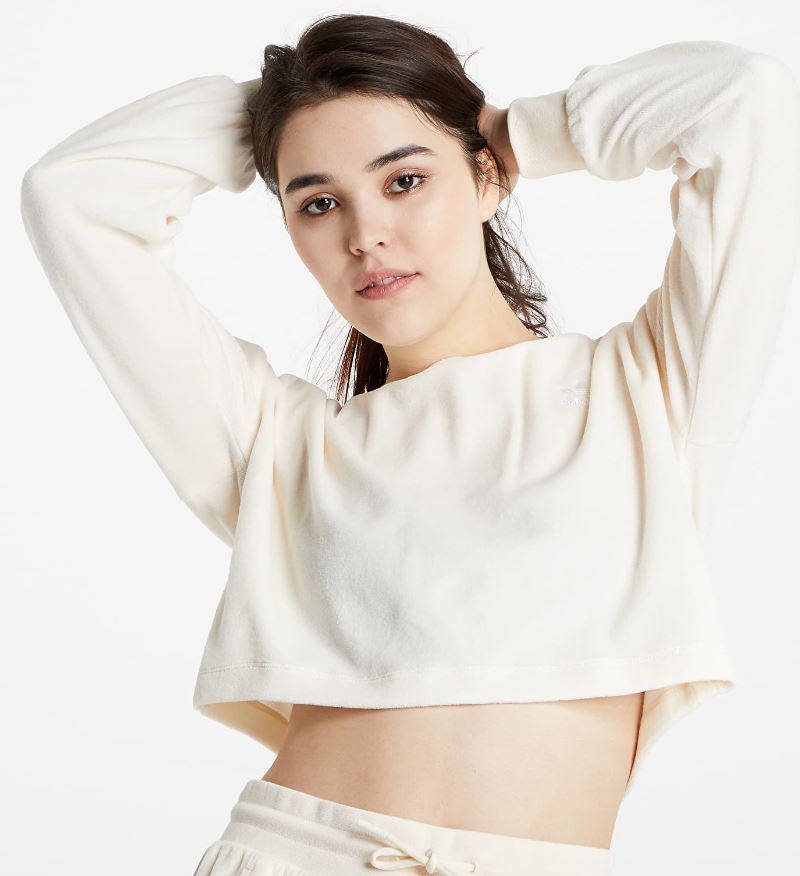 Dámská zkrácená mikina Adidas Originals Sweater White|M