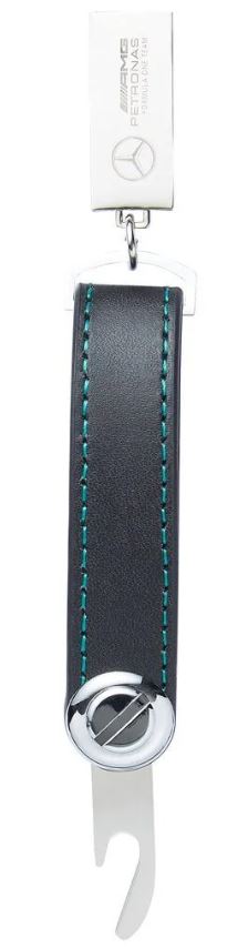 Kožená klíčenka Mercedes F1 FW Leather Keyring Black