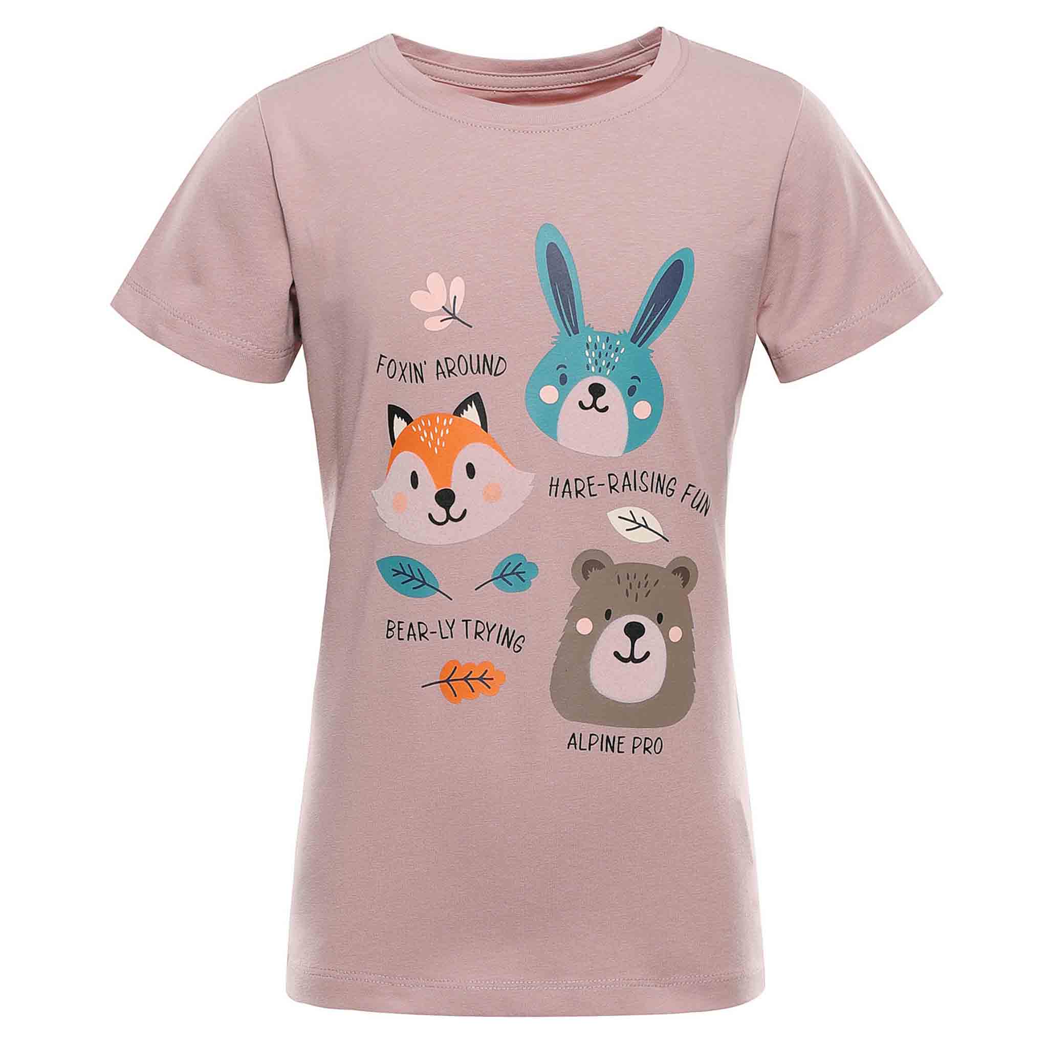 Dětské bavlněné triko ALPINE PRO DORGO růžová