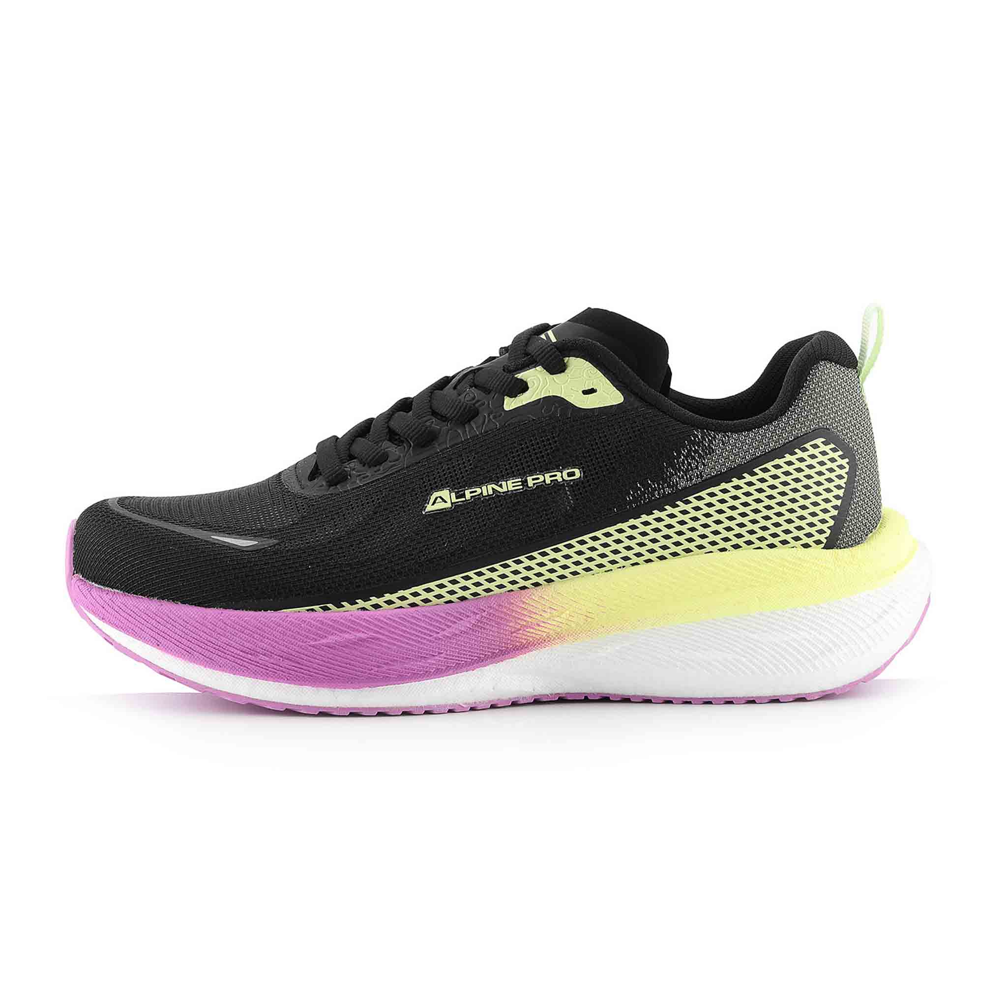 Dámská běžecká obuv s podešví carbon plate ALPINE PRO HARRA černá