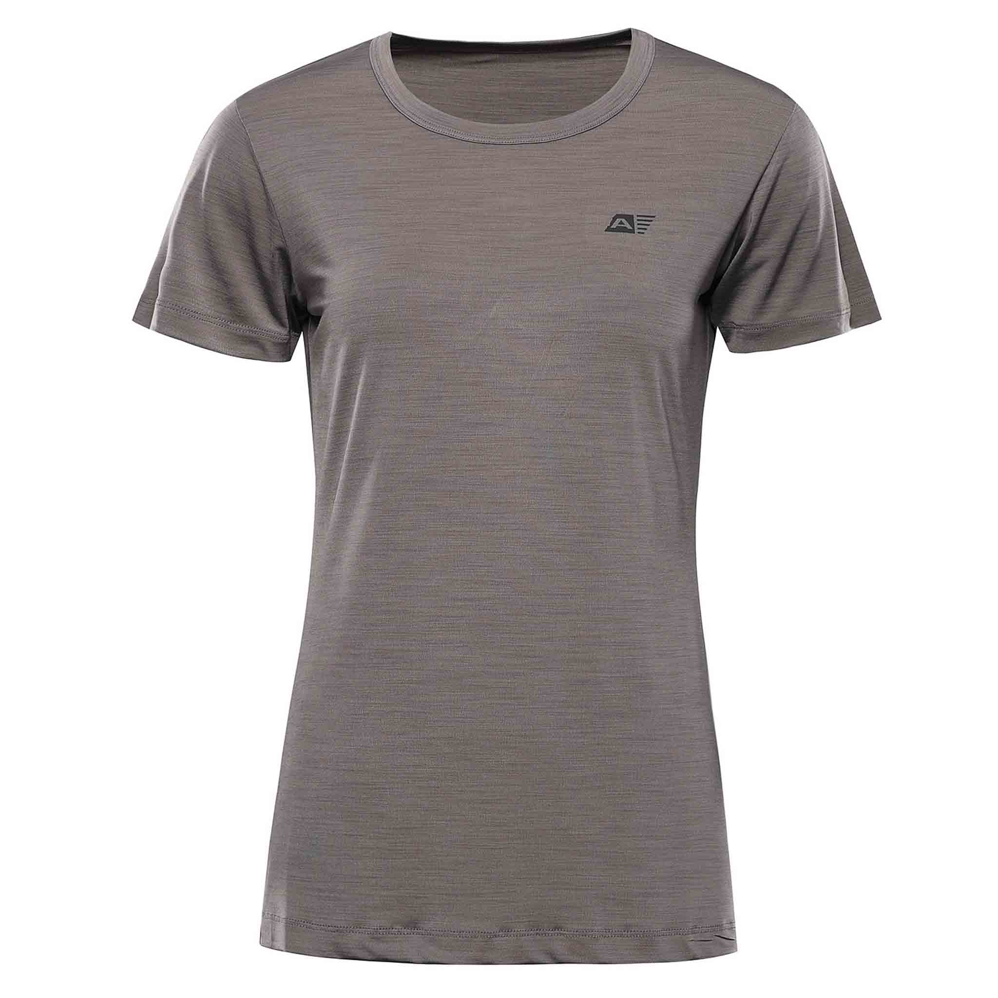 Dámské rychleschnoucí triko s cool dry ALPINE PRO BASIKA hnědá