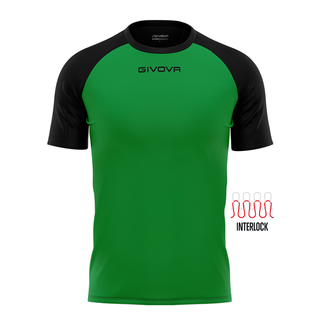 Sportovní triko Givova Capo Green-Black|XL