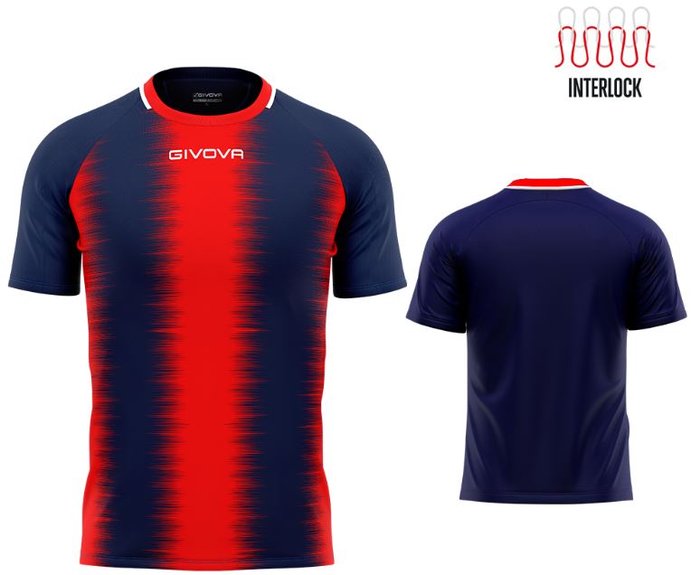 Sportovní triko Givova Stripe blue-red|L