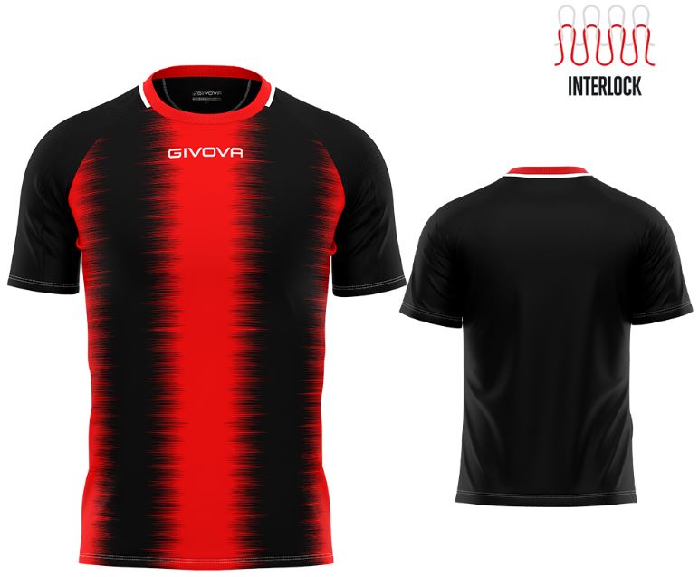Sportovní triko Givova Stripe red-black|L
