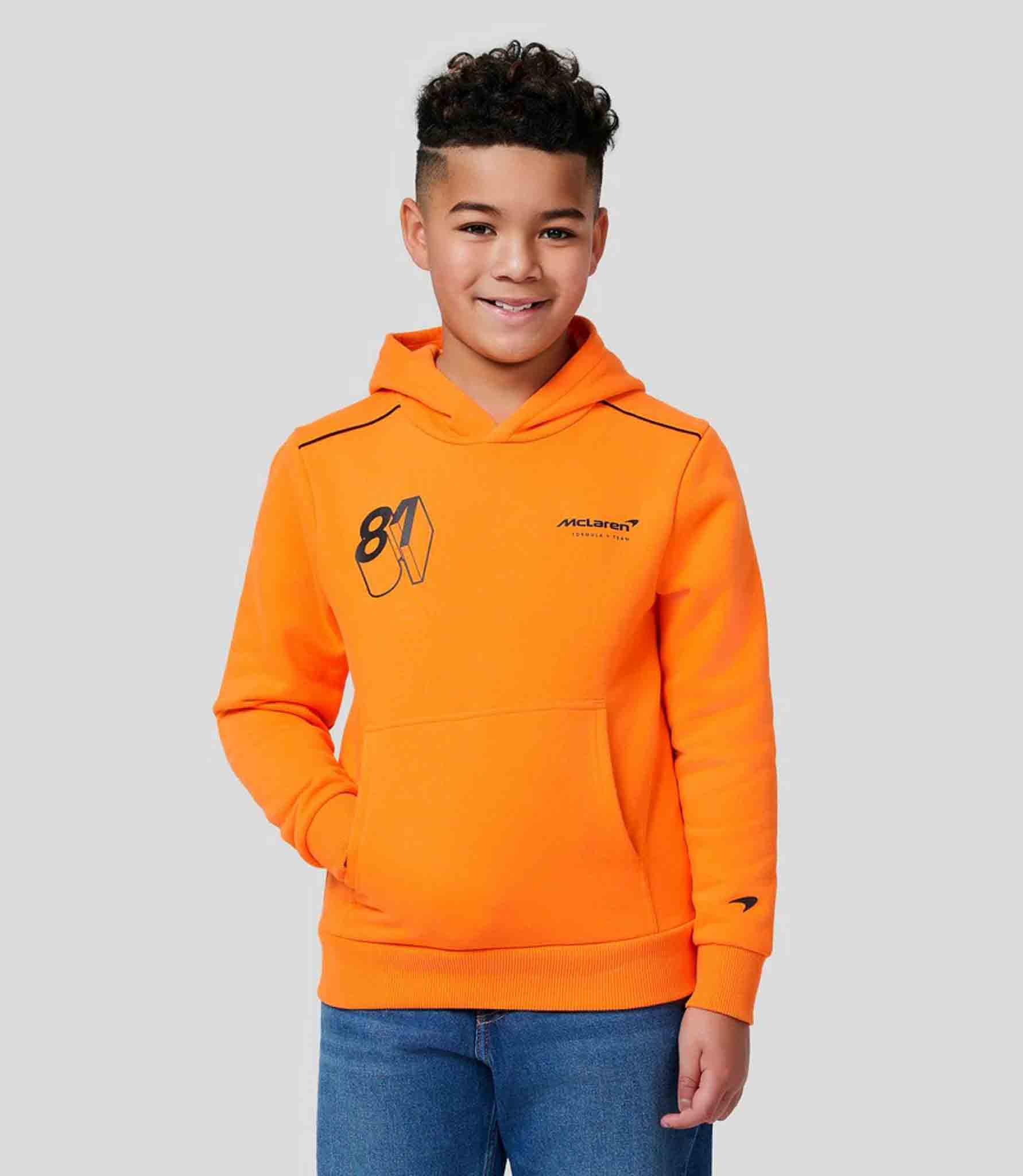 Dětská mikina McLaren Jr FW OP Driver Hoodie Orange