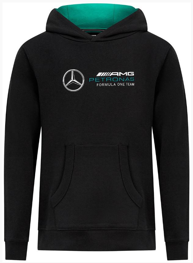 Dětská mikina Mercedes Jr Mapf1 FW Logo Hoody Sweatshirt Black