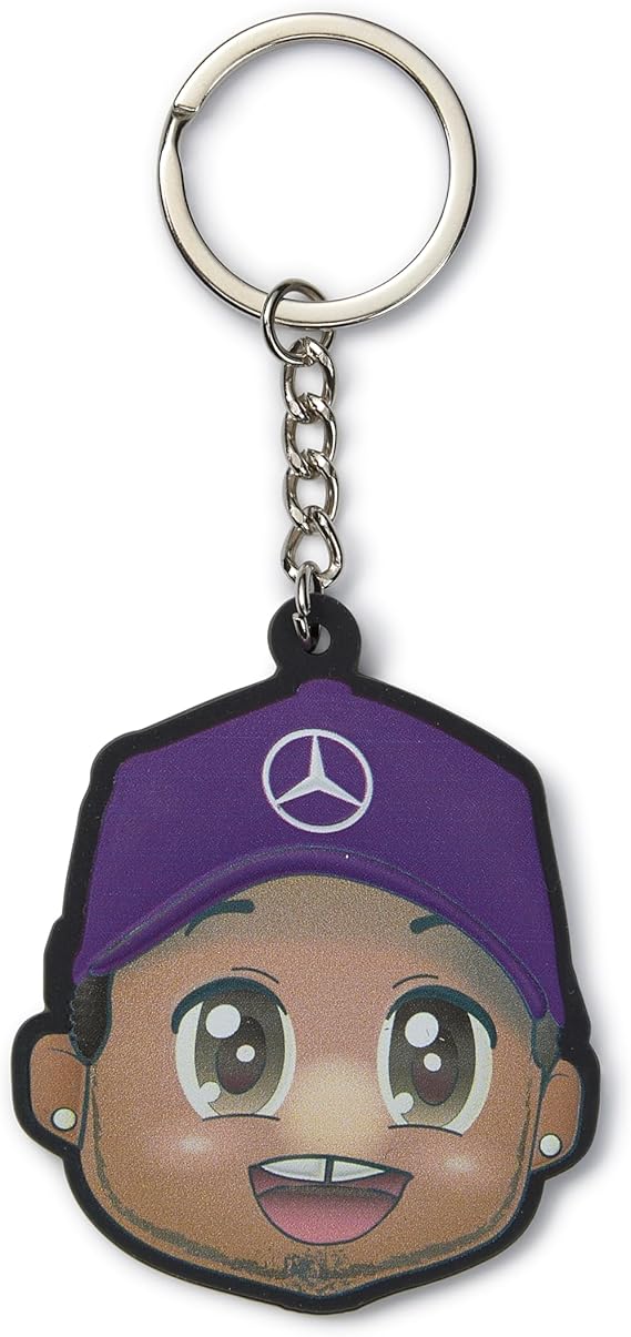 Přívěsek Mercedes Mapf1 FW LH Caricature Keyring Neon Yellow