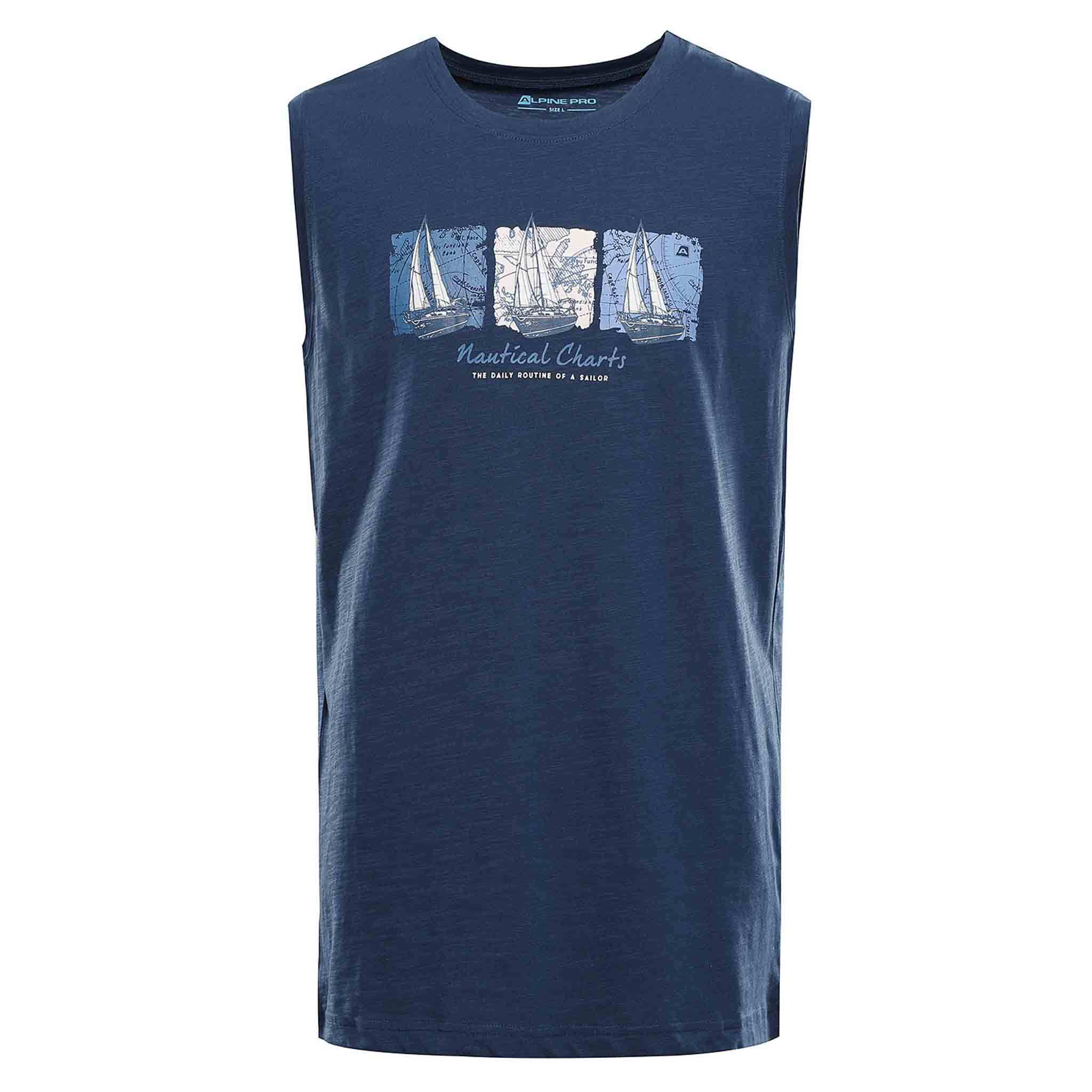 Pánské bavlněné tílko ALPINE PRO QUARET 2 modra