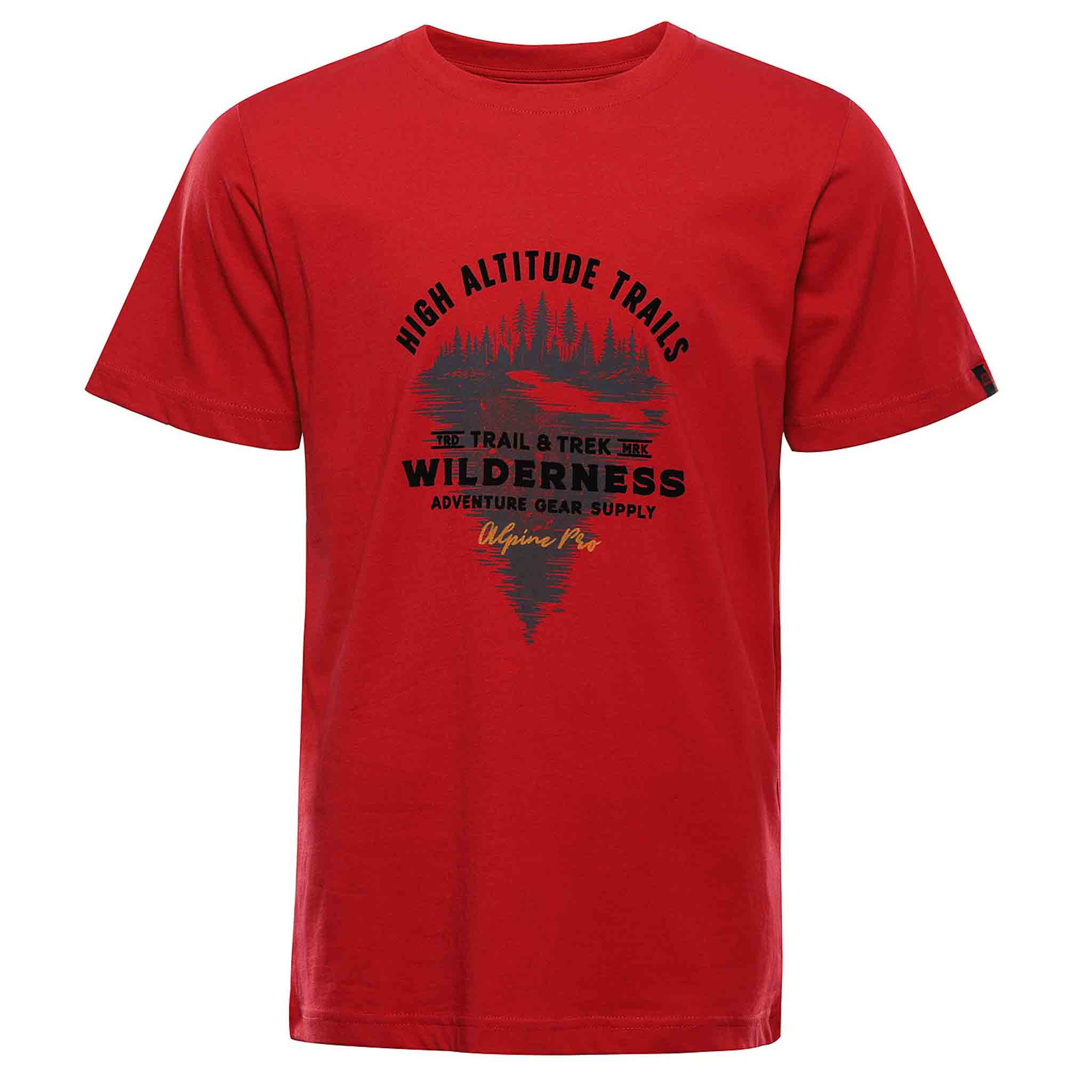 Pánské bavlněné triko ALPINE PRO DOMEN červená