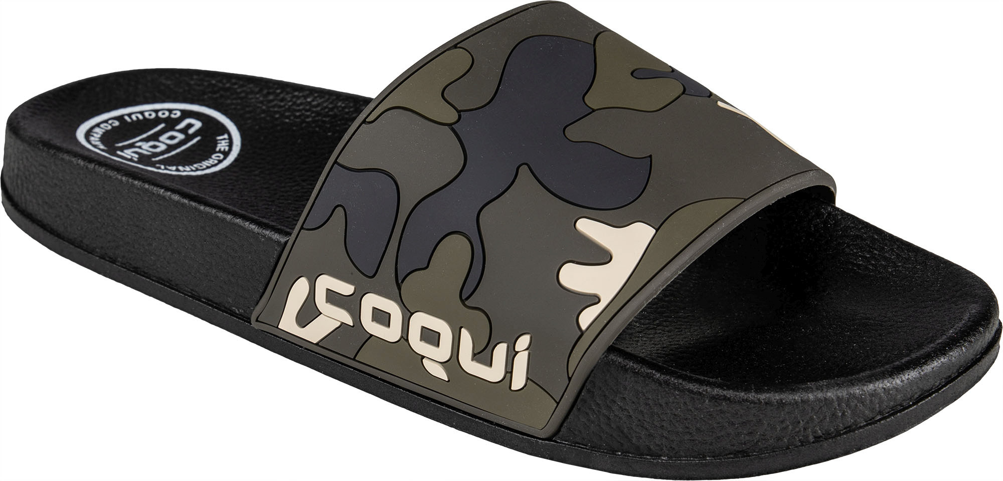 Pánské pantofle Coqui Flexi 6261 Black-Army green camo|46