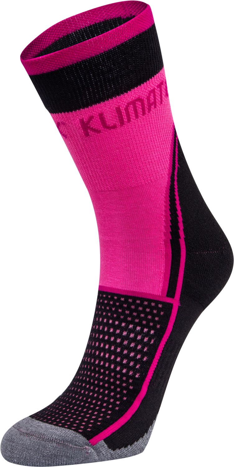 Sportovní ponožky KLIMATEX Korbin černá-fuchsiová|42-44
