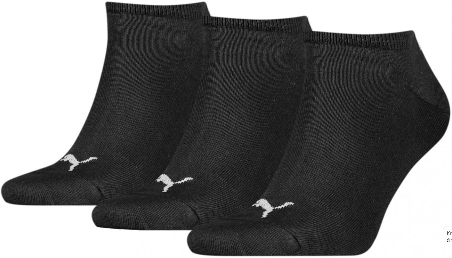 Ponožky PUMA Unisex Sneaker 3-pack blk|43-46