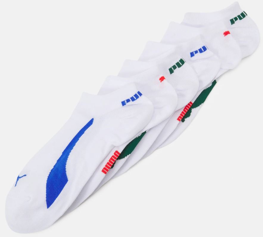 Ponožky Puma Lifestyle Sneaker 6-Pack Ecom White Combo|35-38