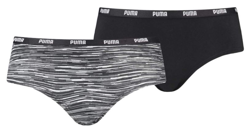 Puma Wms Printed Hipster 2P Packed Black|XS