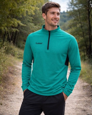 Pánská mikina Hummel Men Tech Move Half Zip Green_8