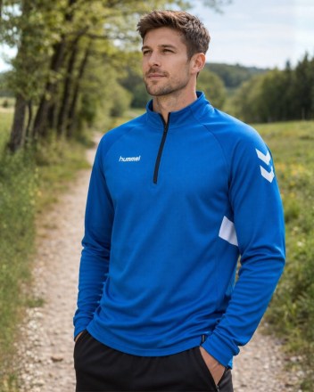 Pánská mikina Hummel Men Tech Move Half Zip Blue1_4