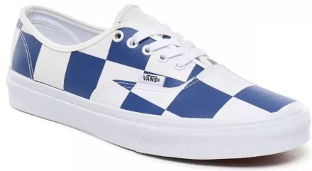 Pánské boty VANS Unisex Authentic Check Leder Blue-White_2