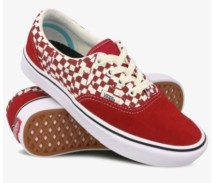 Pánské boty VANS Unisex Era Tear Check Comfycush Red-White_3