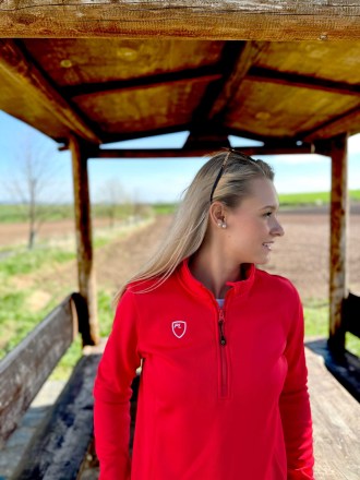 Dámská mikina PlayerLayer 1/4 Zip Scarlet Red_5