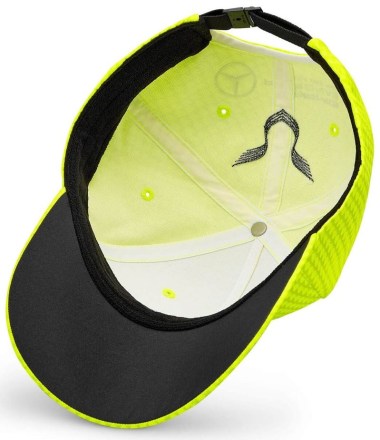 Dětská kšiltovka Mercedes Jr Map F1 LH Col Driver BB Cap Neon Yellow_4