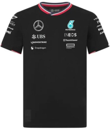 Dětské triko Mercedes Junior Mapf1 RP Driver T-Shirt Black_1