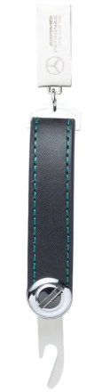 Kožená klíčenka Mercedes F1 FW Leather Keyring Black_1