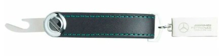 Kožená klíčenka Mercedes F1 FW Leather Keyring Black_2
