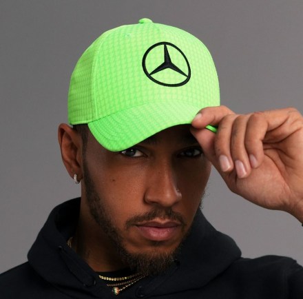 Kšiltovka Mercedes Unisex Map F1 LH Col Driver BB Cap Neon Green_5