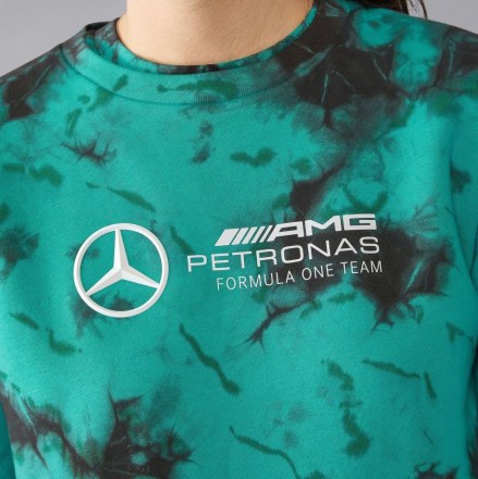 Dámská mikina Mercedes Wmns Mapf1 FW Tie Dye Crew Neck Sweatshirt Multicolor_3